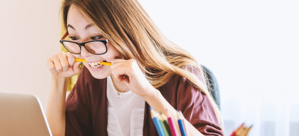 A young girl in overload